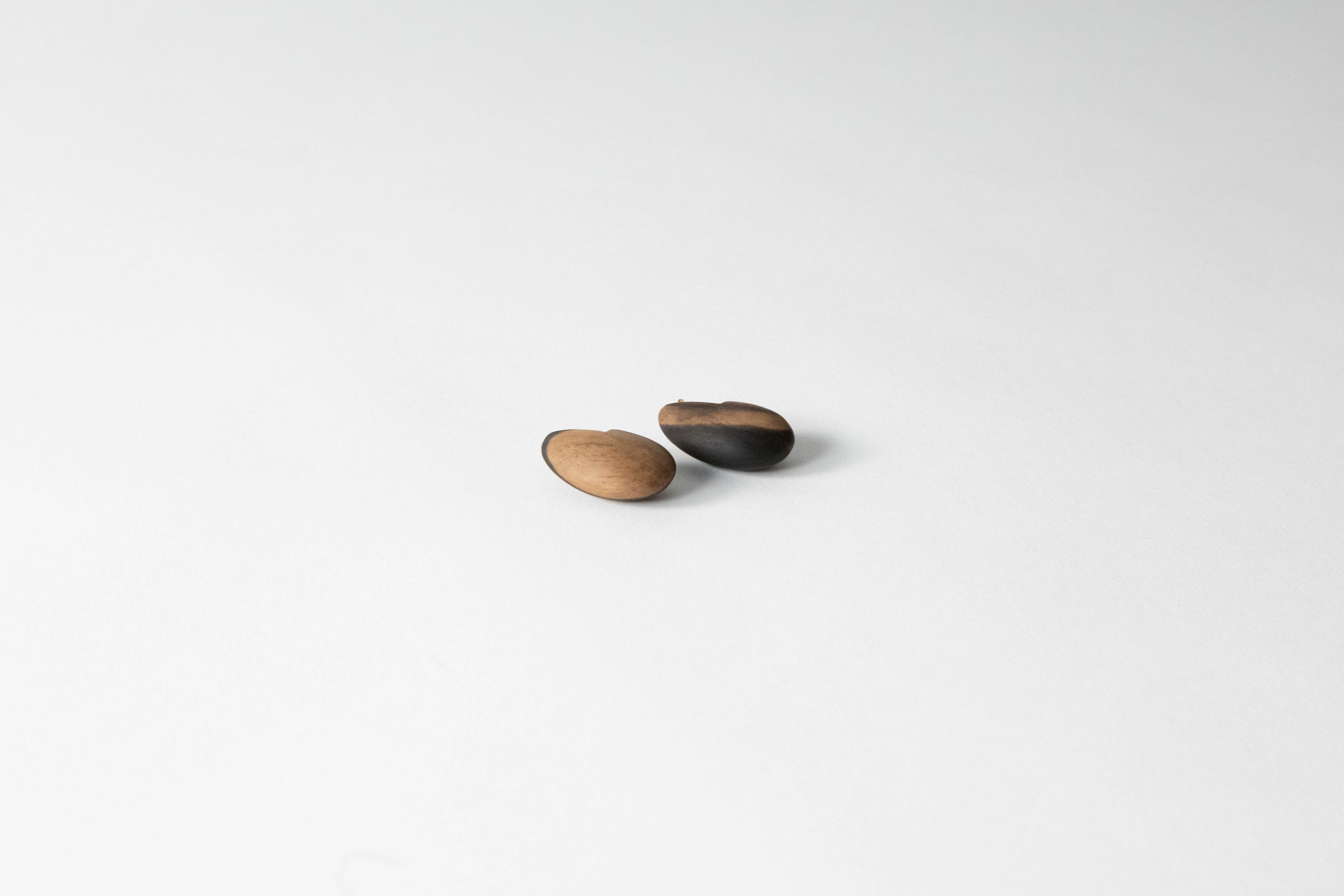 Egg黒柿 K14gfピアス